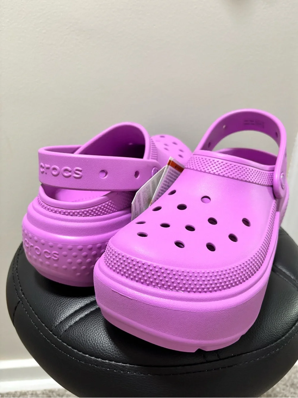 CROCS Stomp Platform Clogs Unisex Women's Sz 10 Men's Sz 8 Bubble Pink NWT No Bo